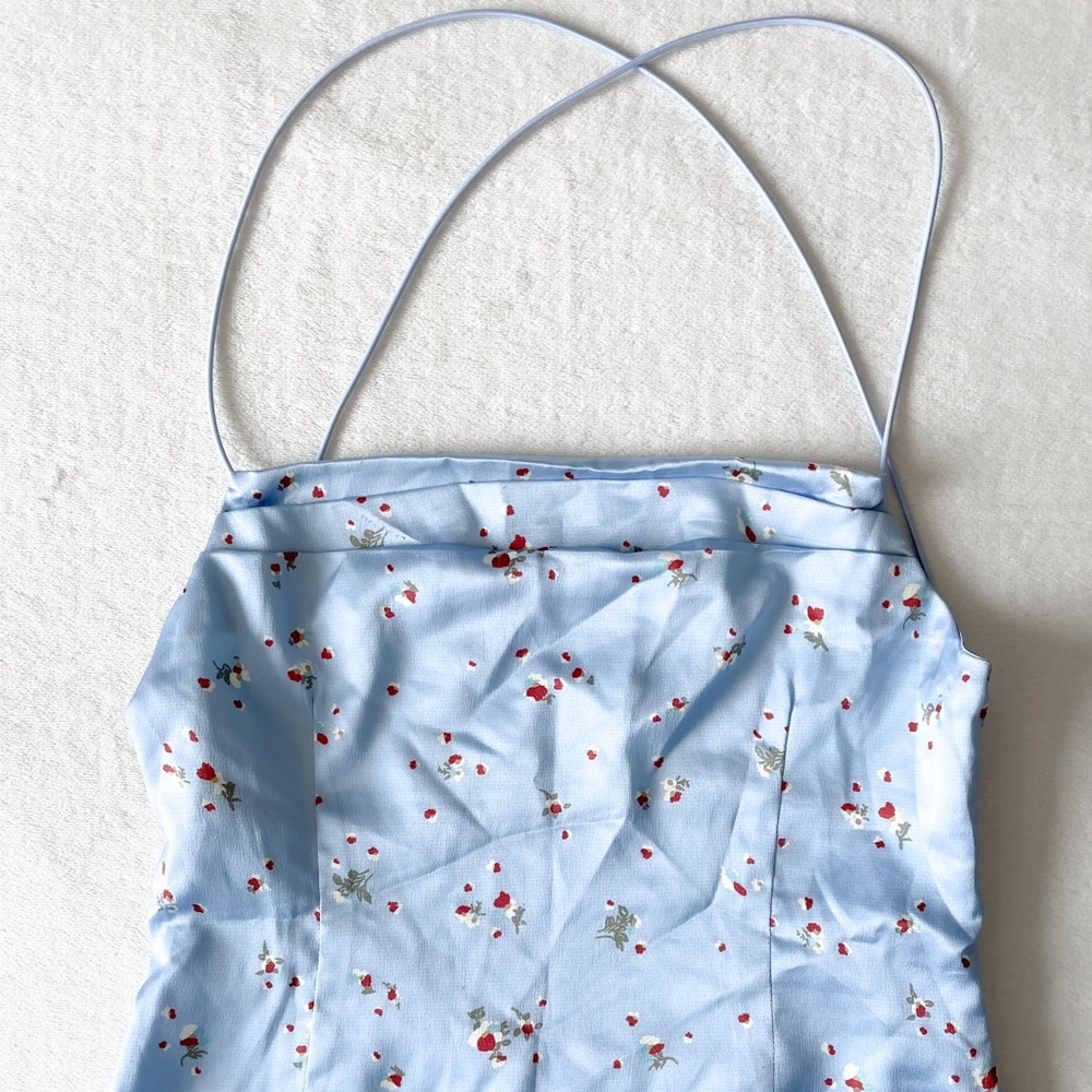 REVOLVE Tiger Mist Blue Floral Dress - Picture 2 of 13